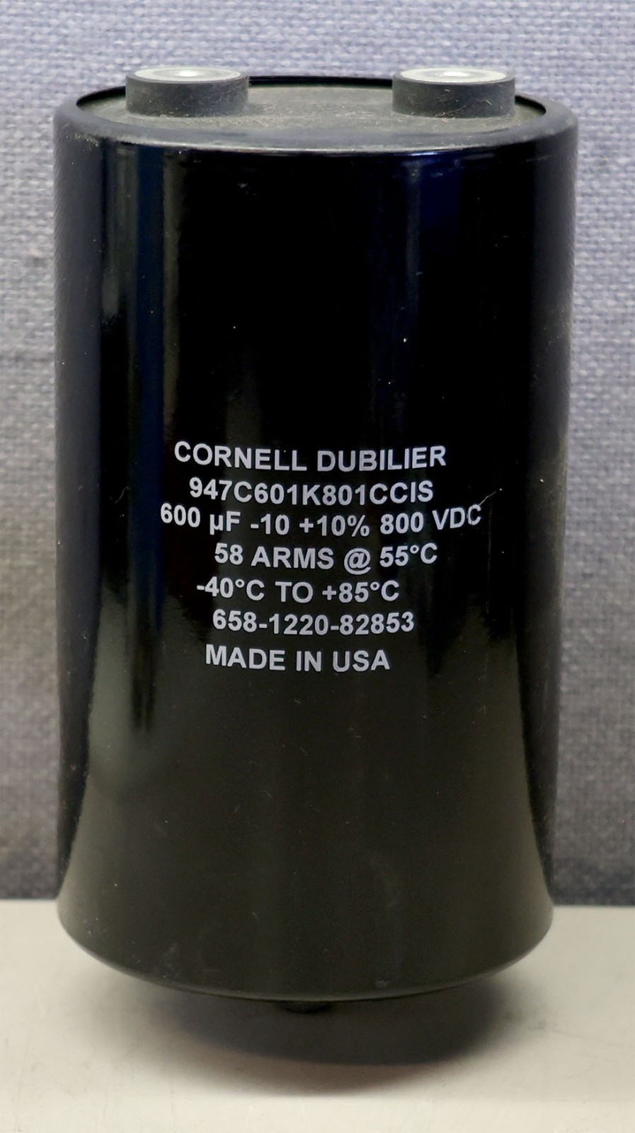 Cornell Dubilier 947C601K801CCIS 600 µF Film Can Capacitor 230V 800V
