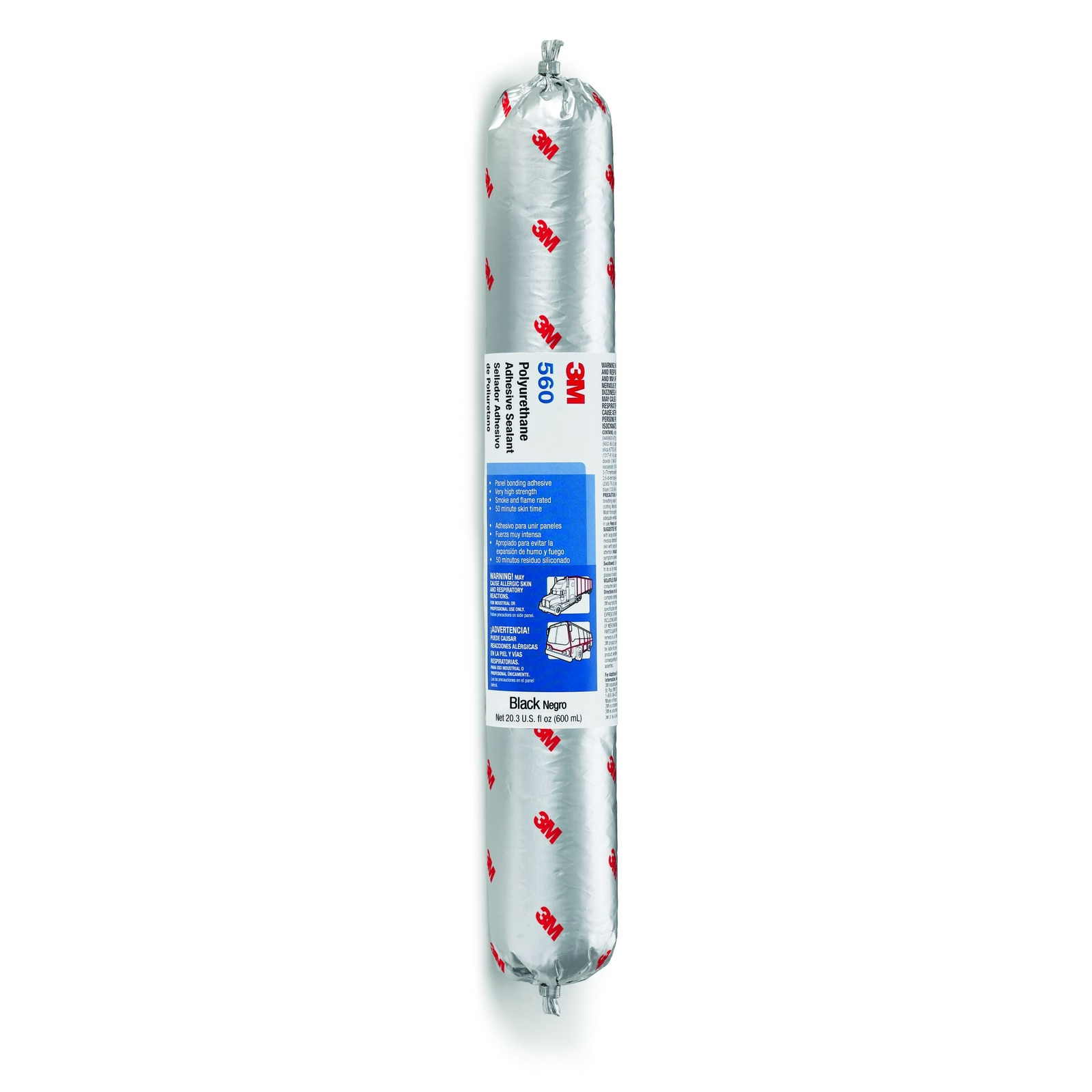 3M Polyurethane Adhesive Sealant 560, Black, 600 mL Sausage Pack