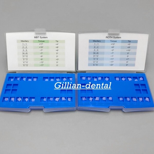 Dental Ortho Ceramic Brackets Braces Roth MBT 022/018 Slot 345 Hooks 20pcs/Pack