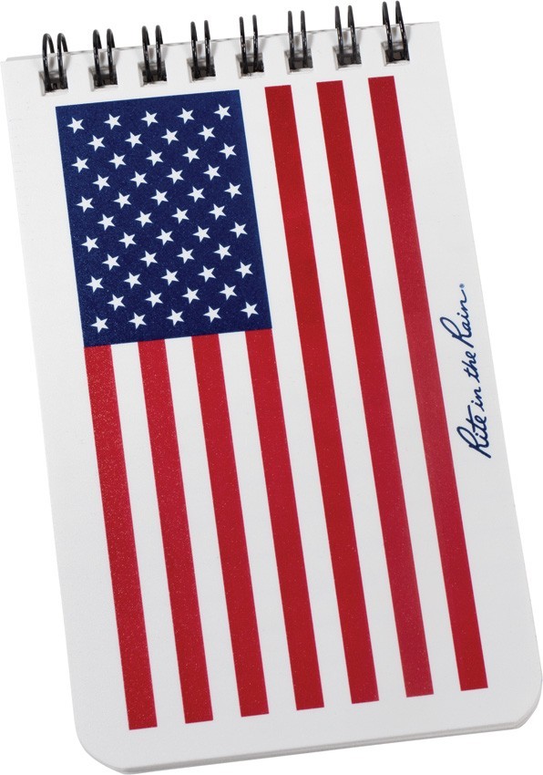 Rite in the Rain Top Spiral Notebook 3″ x 5″ American Flag All Weather