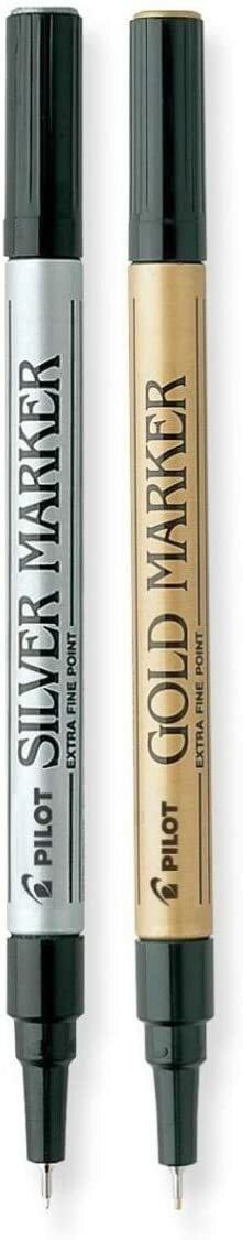 Pilot 41400 Gold & Silver Metallic Paint Marker