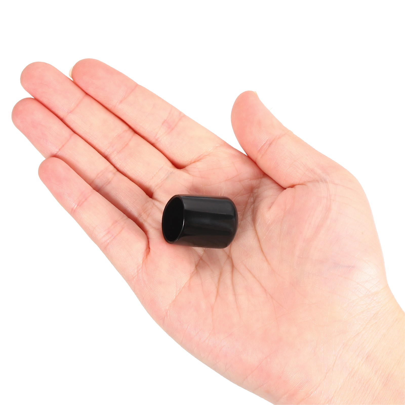 12 Pcs 5/8″ ID Round Rubber End Caps Flexible Rubber Bolt Cover Cap Black