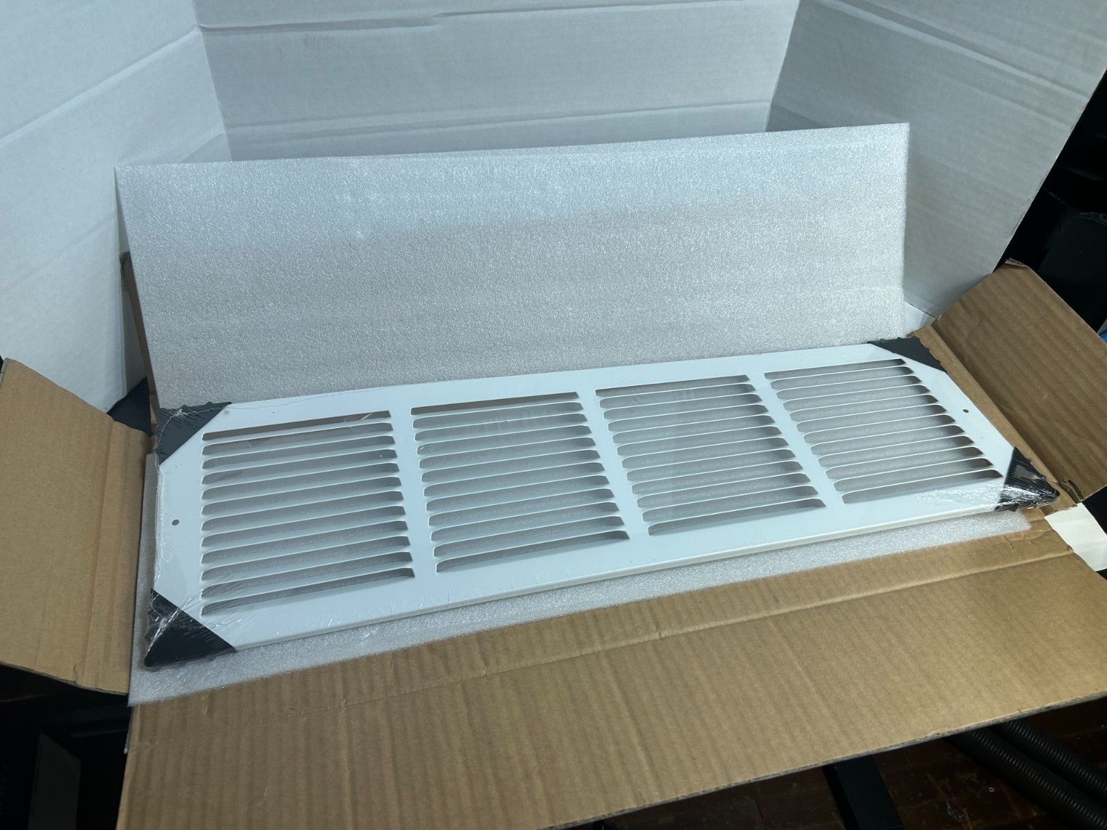 AIR RETURN VENT COVER GRILLE AC 24 x 6″ Wall Sidewall Ceiling Steel White (BENT)