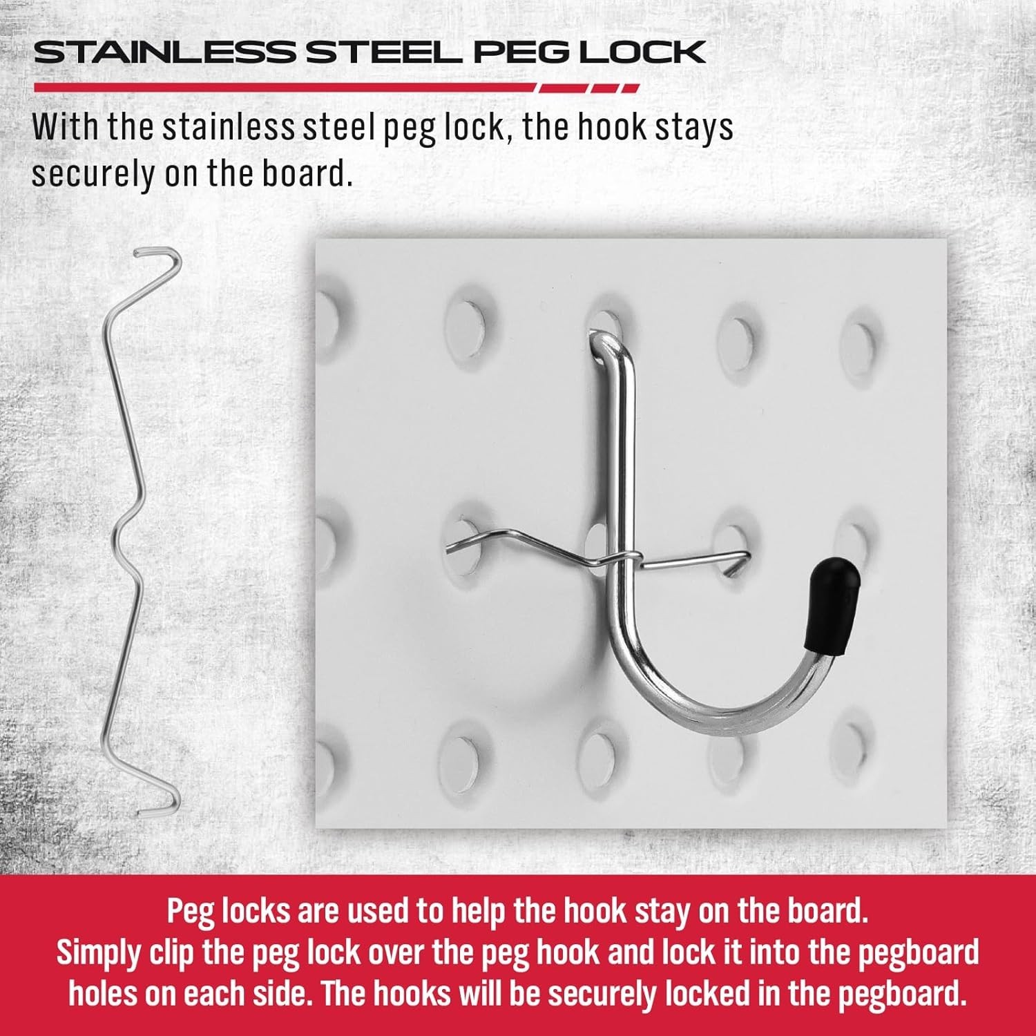Ultimate 121-Piece Pegboard Hooks Set, Pegboard Accessories with Metal Hooks, Du