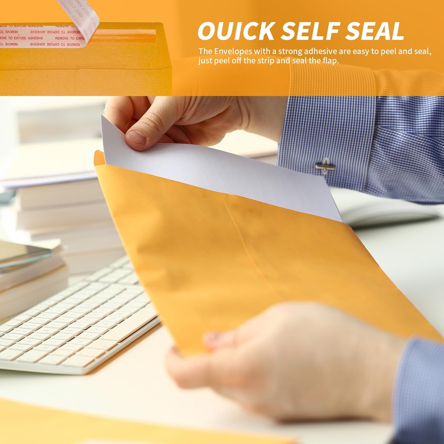 100 Pack 6×9″ Kraft Catalog Mailing Envelopes Mailers Peel Self Seal