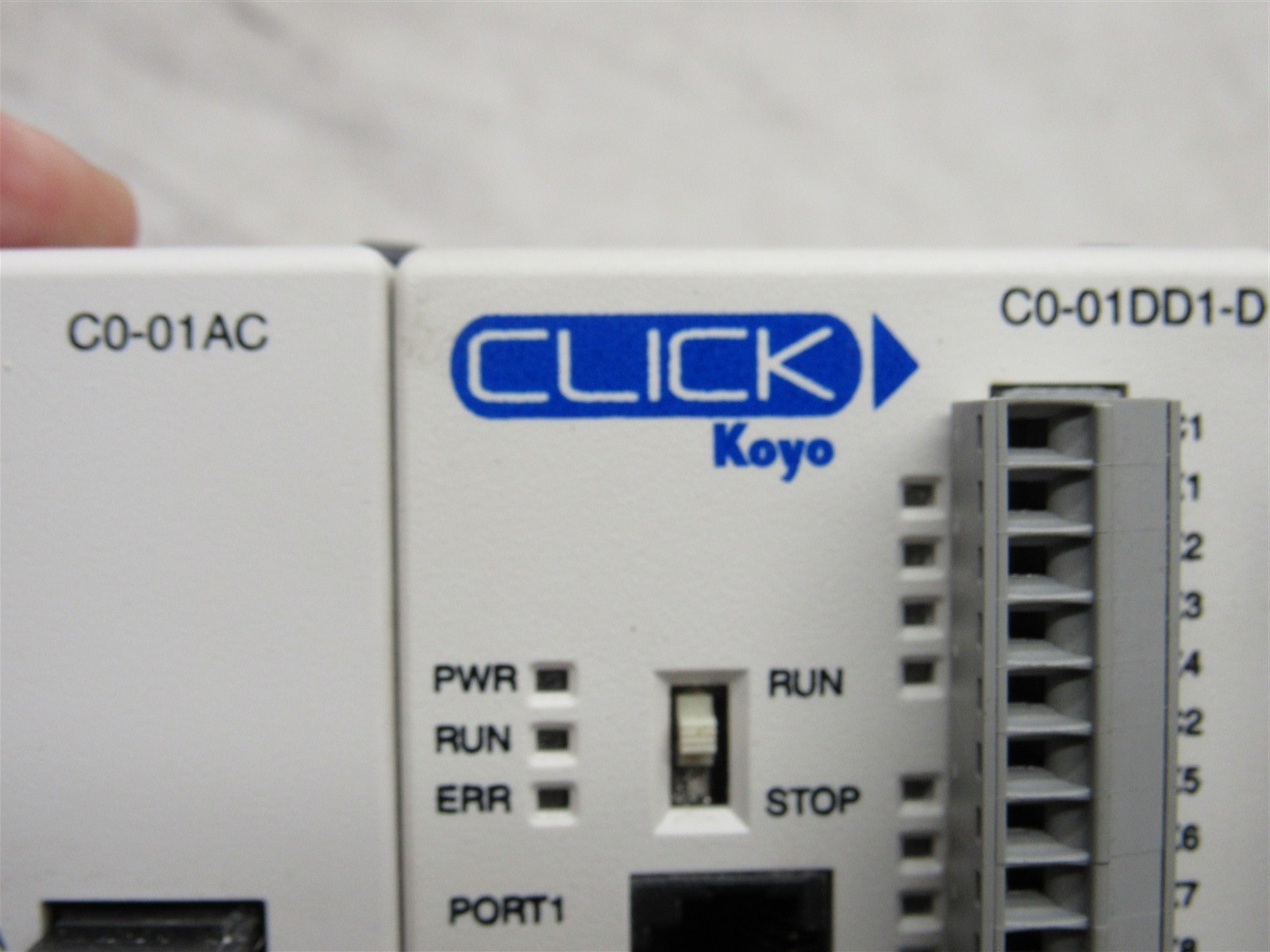 7 LOT Automation Direct 4x C0-04THM 1x C0-16TD2, C0-01-DD1-D, C0-01AC Modules