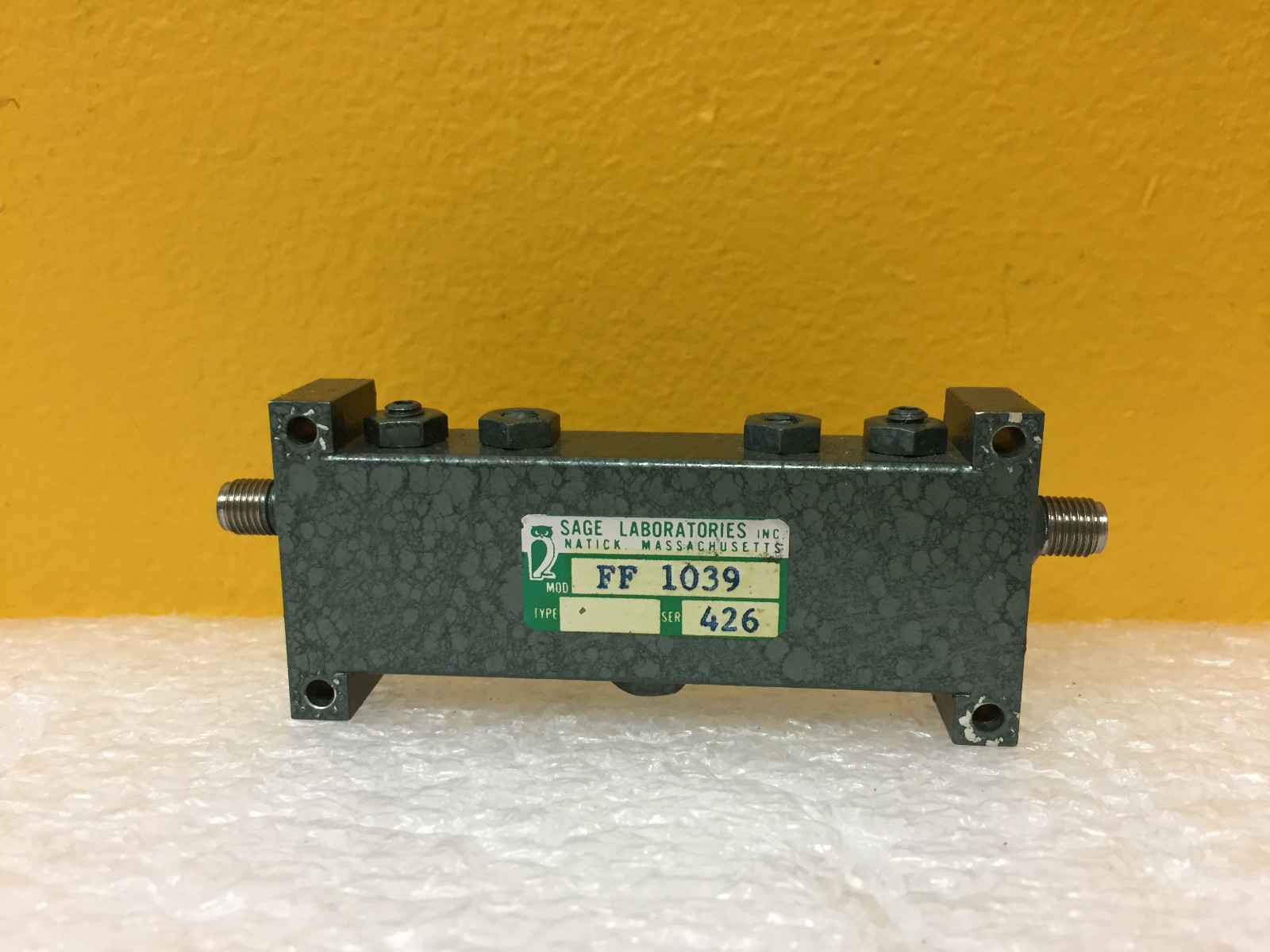 Sage Labs FF1039 3940 to 4060 MHz, 70 dB Rej. SMA(F-F), Bandpass Filter. Tested!