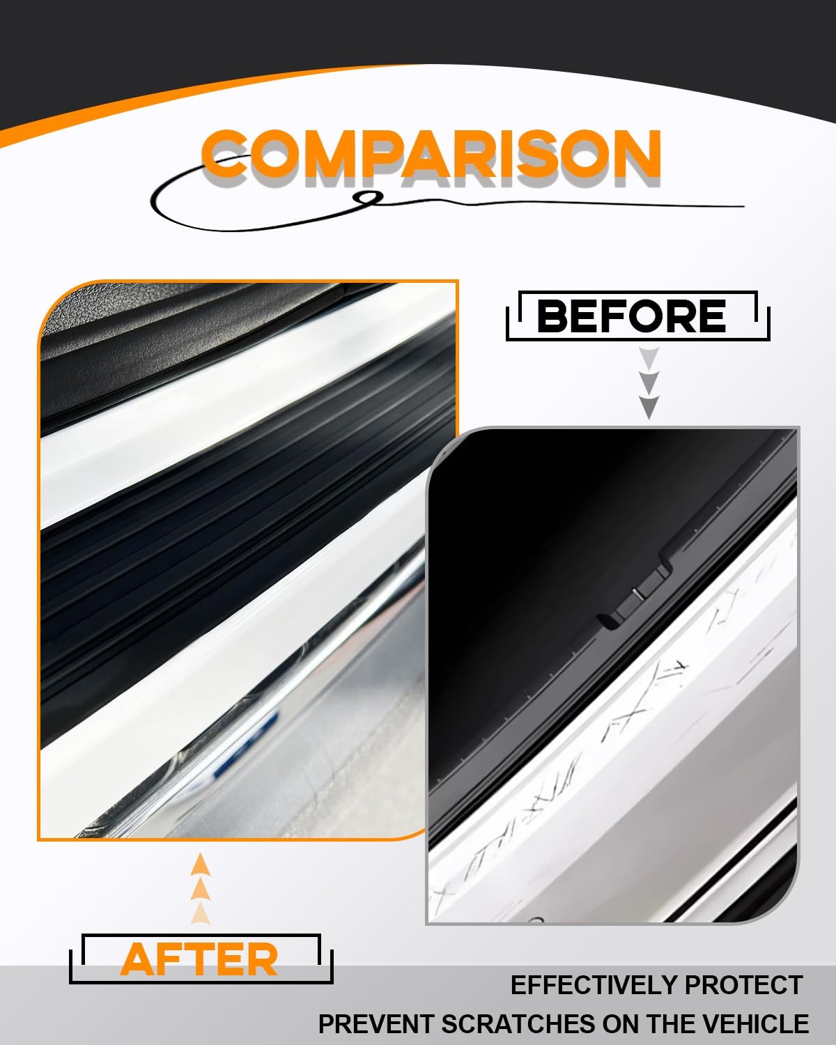 Universal 41 Car Rear Bumper Protector – Rubber Anti-Scratch Accessory