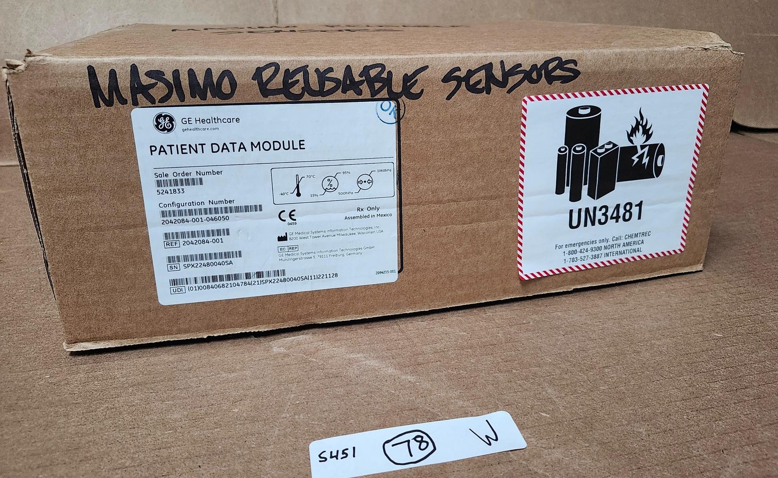 MASIMO 1863 ADULT SPO2 FINGER CLIP SENSOR CABLE ! S451 W