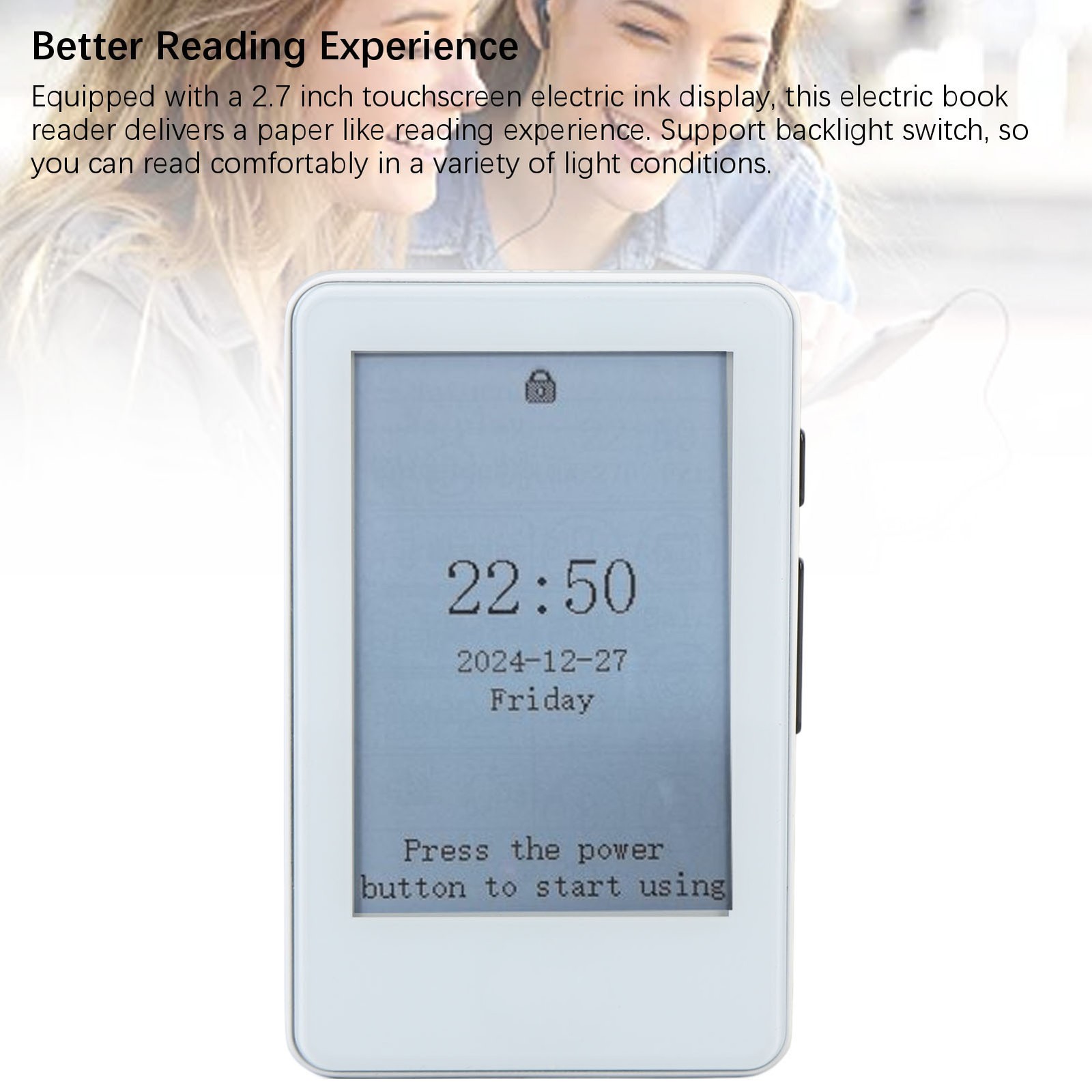 Electric Book Reader Portable 2.7 Inch Ink Screen Portable Electric Reader RPYF