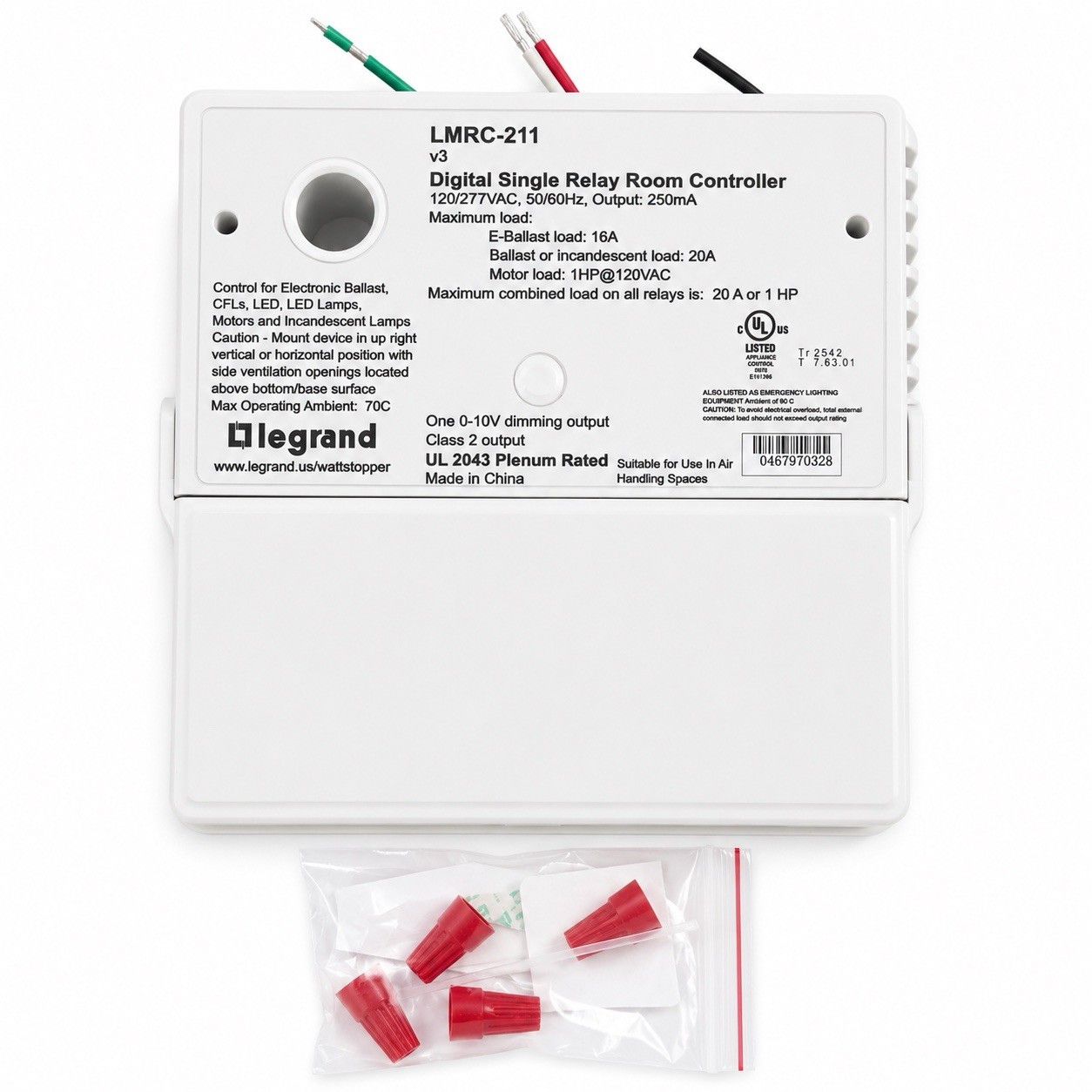 🔴Legrand Wattstopper LMRC-211 Digital Single Relay Controller On/Off 0-10V Dim