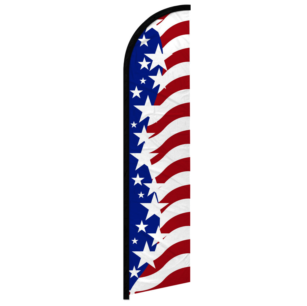 Star Spangled USA Full Curve Windless Swooper Flag Patriotic American