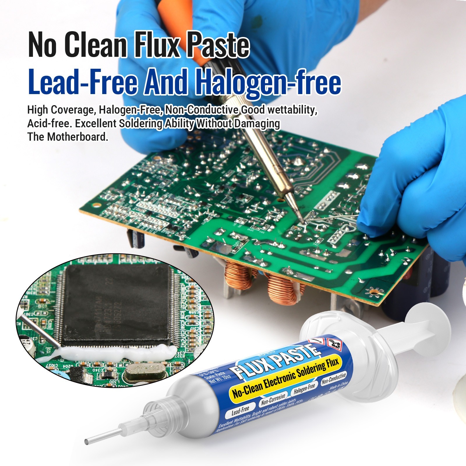 BEEYUIHF No Clean ROSIN Solder Flux Paste RMA Flux for Electronics 4PCS x 10mL