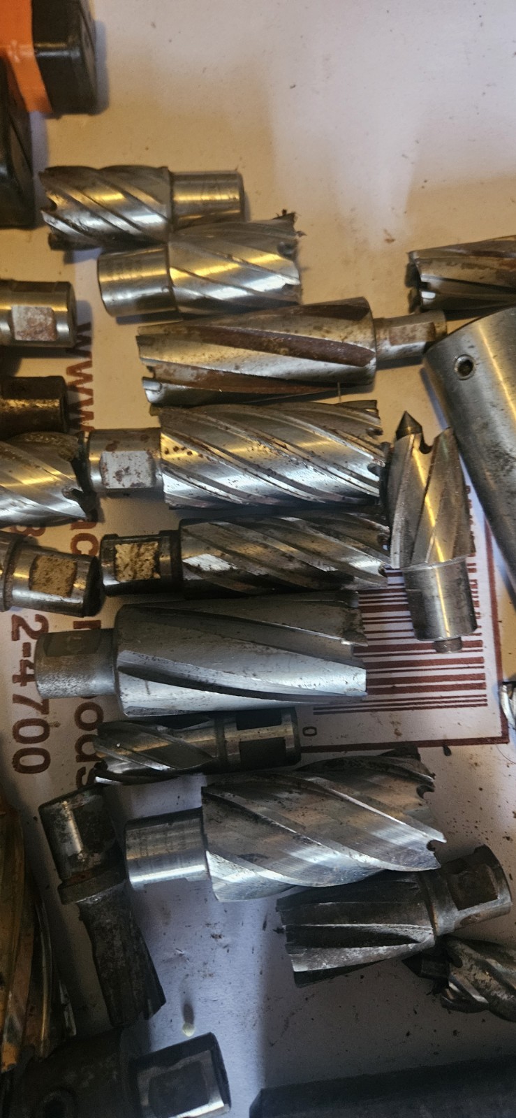 1 lot of Hougen annular cutters All sizes and lengths over 60 bits and pins