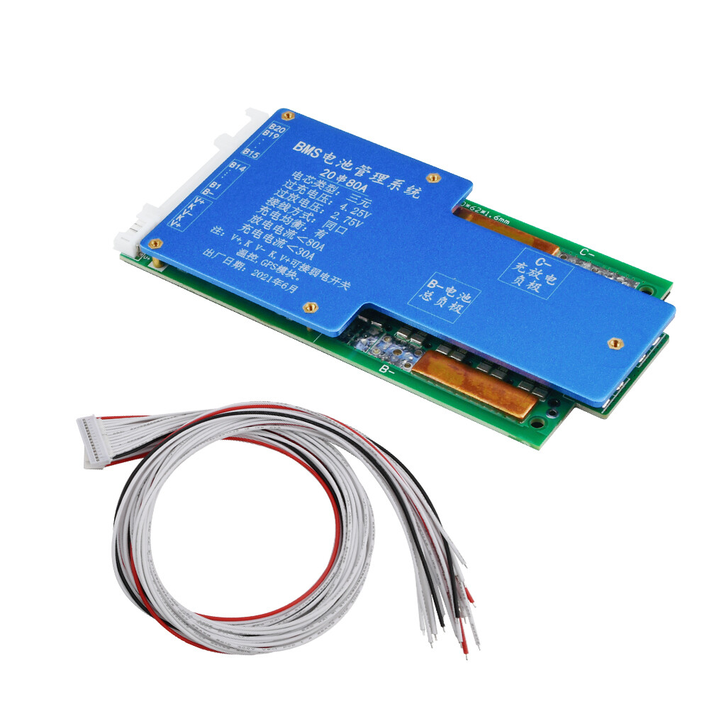20S 72V 45A/80A Lithium Li-ion Polymer 18650 Battery BMS PCB Board w/ Balance