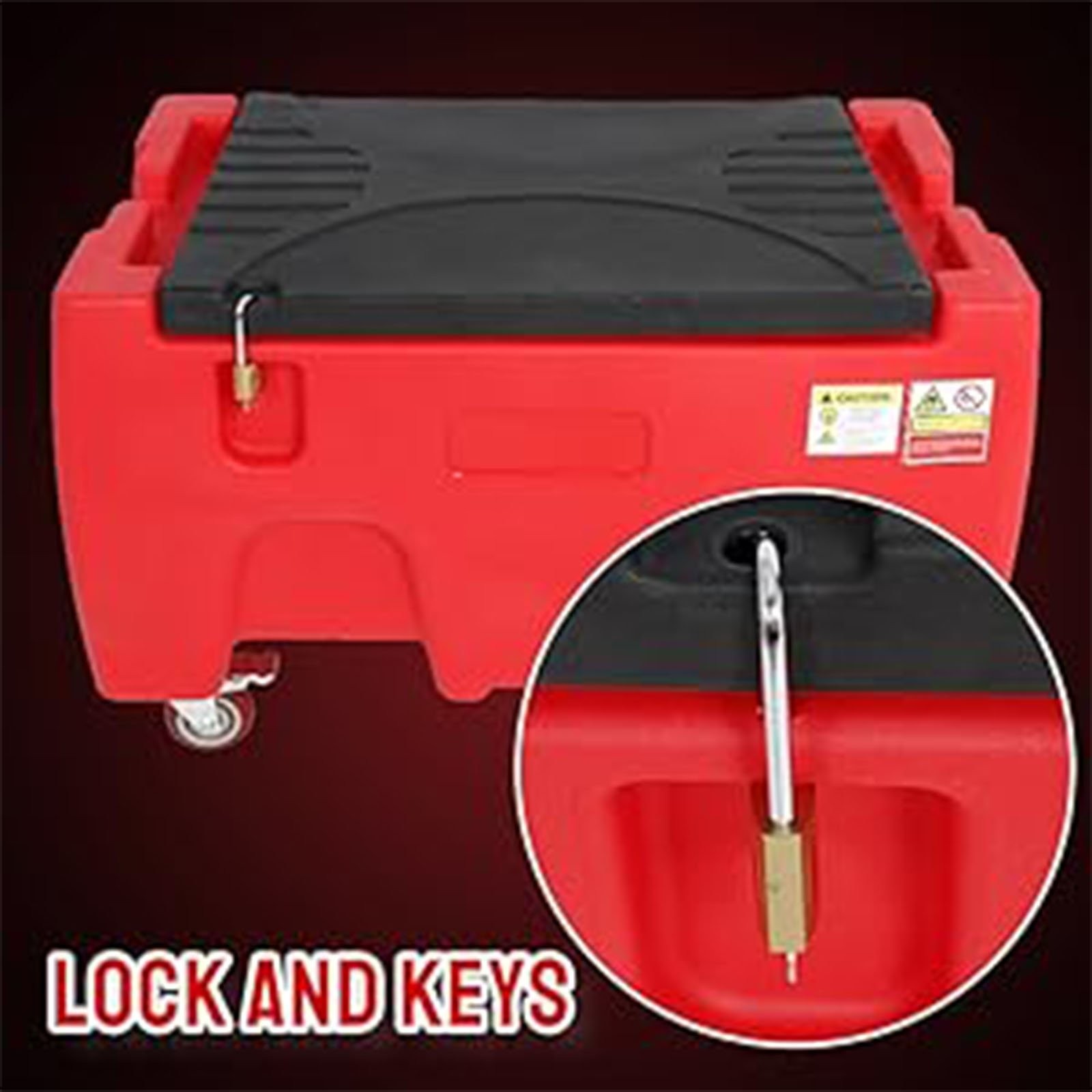 40 Gallon Portable Gasoline Diesel Fuel Transfer Tank with 12V DC Pump for Truck