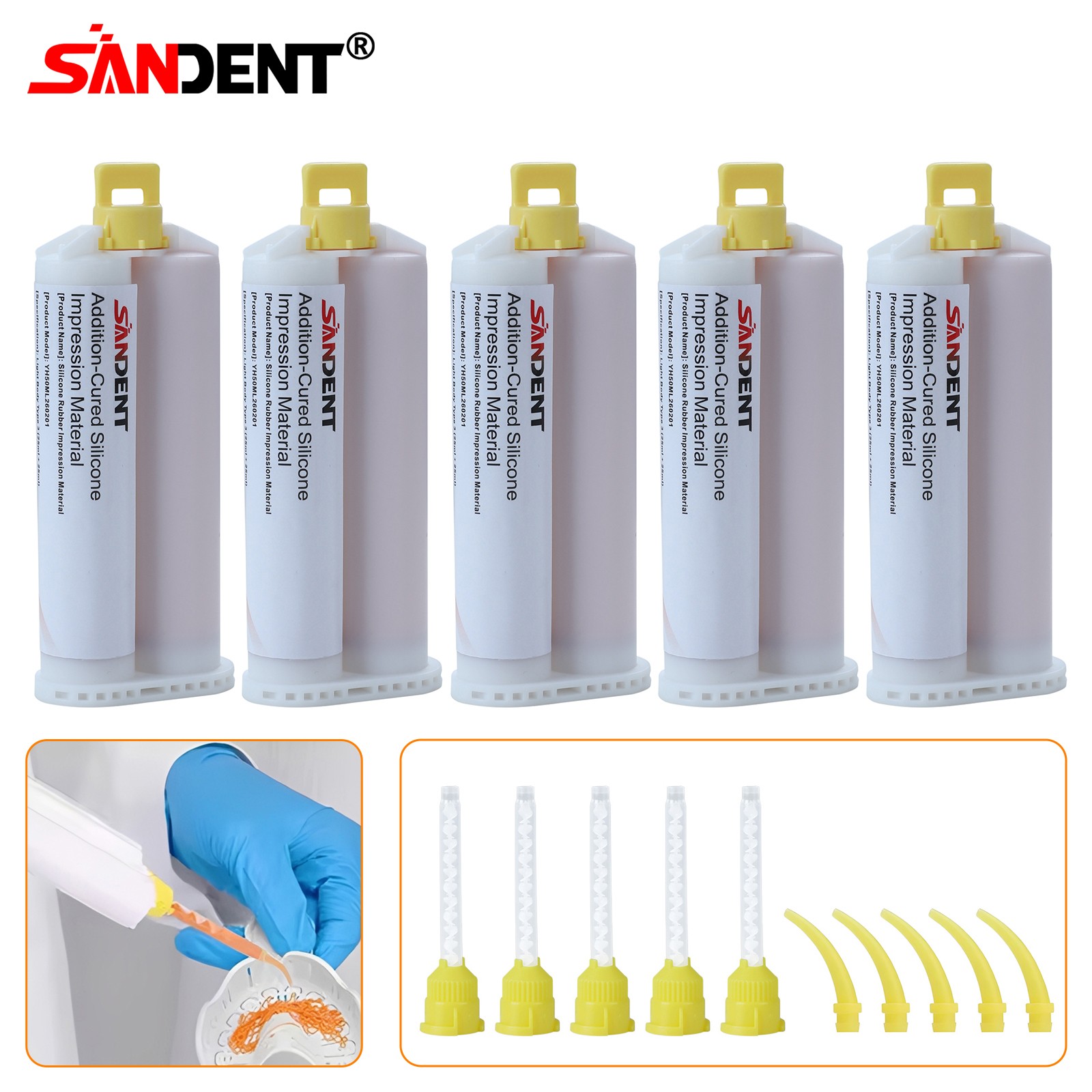Type-3 Light Body Regular Set VPS Impression Material 50Ml +5 Intraoral&Mix Tips