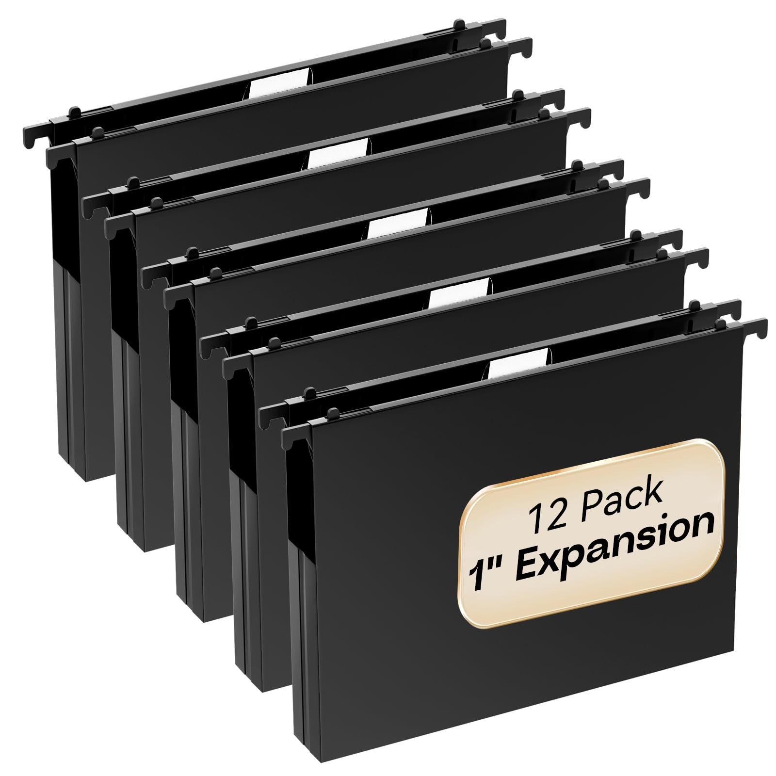 Plastic Extra Capacity Hanging File Folders Letter Size,Heavy Duty 1″ Expansion