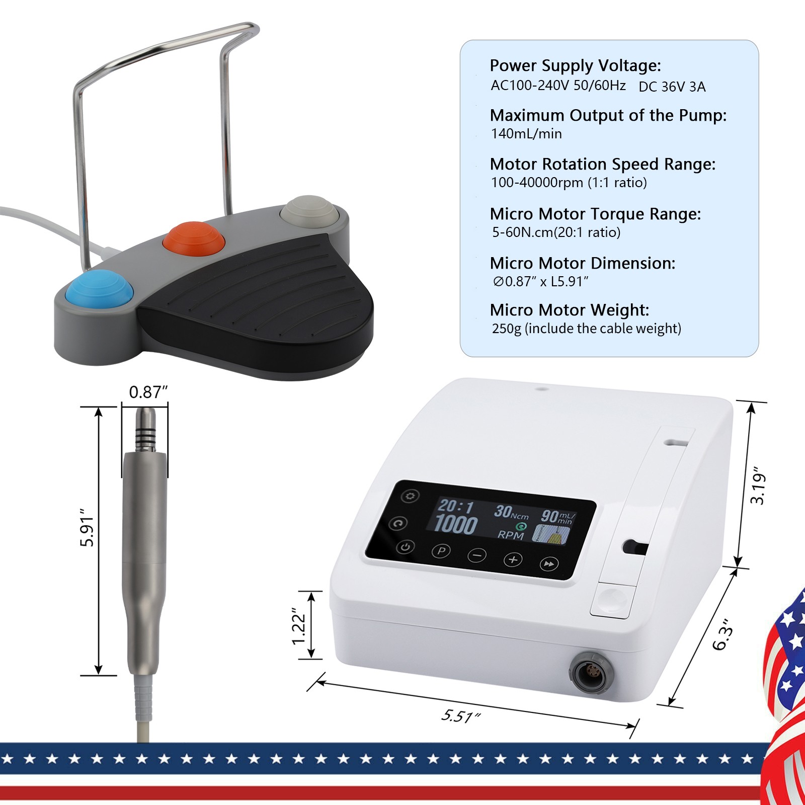 Dental Ultrasonic Scaler Handpiece Piezo HW-3H For Woodpecker/EMS