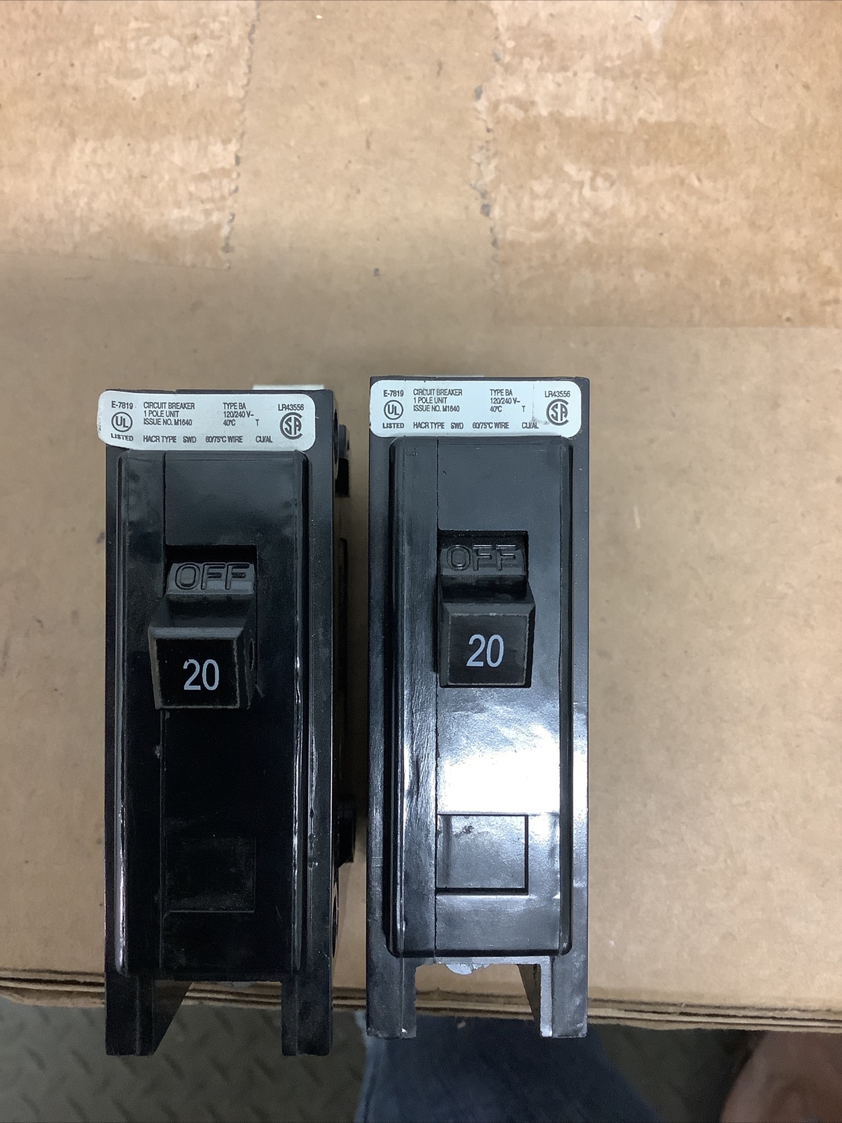 Cutler Hammer Circuit Breakers 120/240 Volt AC