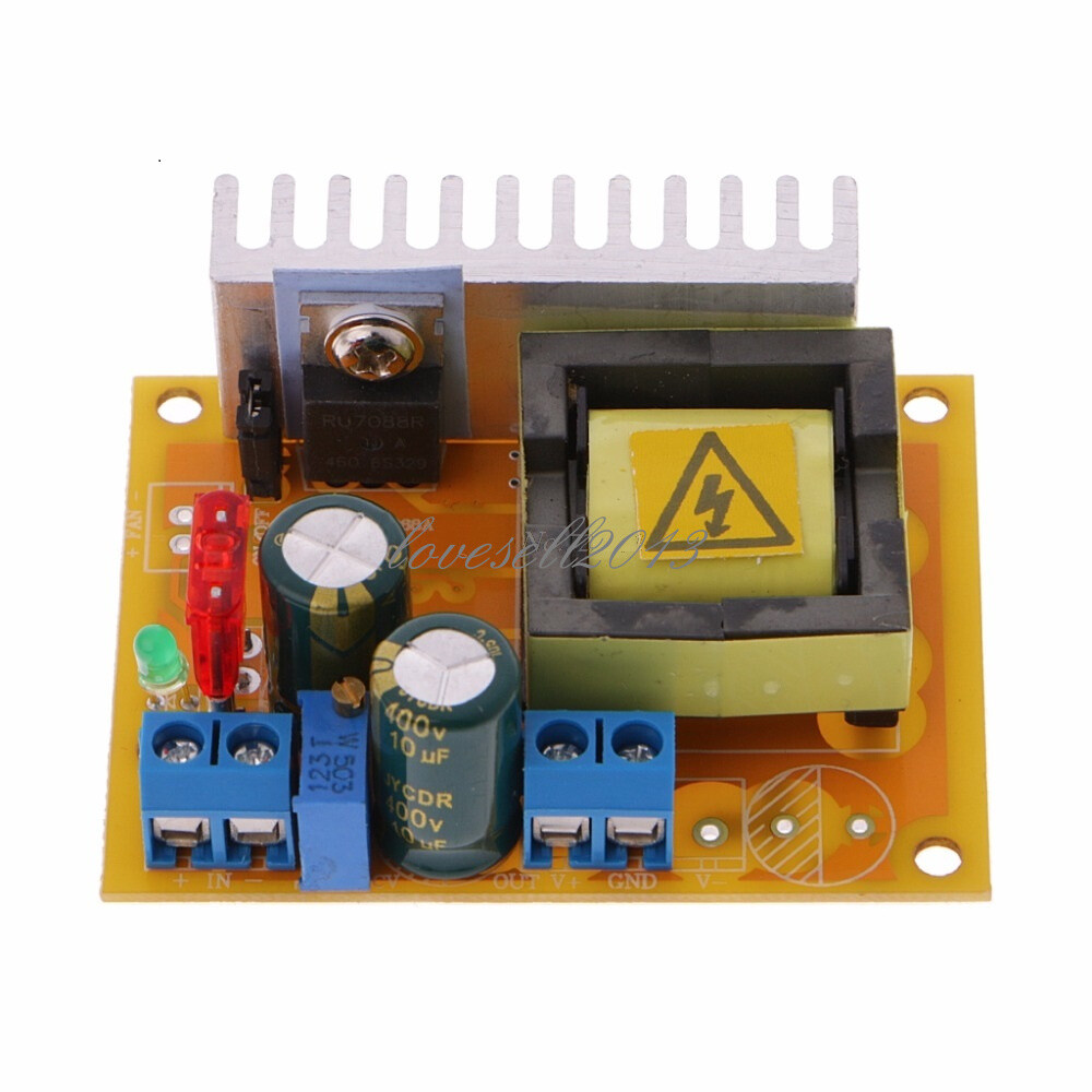 DC-DC 8-32V to ±45V-390V Step-up ZVS High Voltage Capacitor Module Charge Board