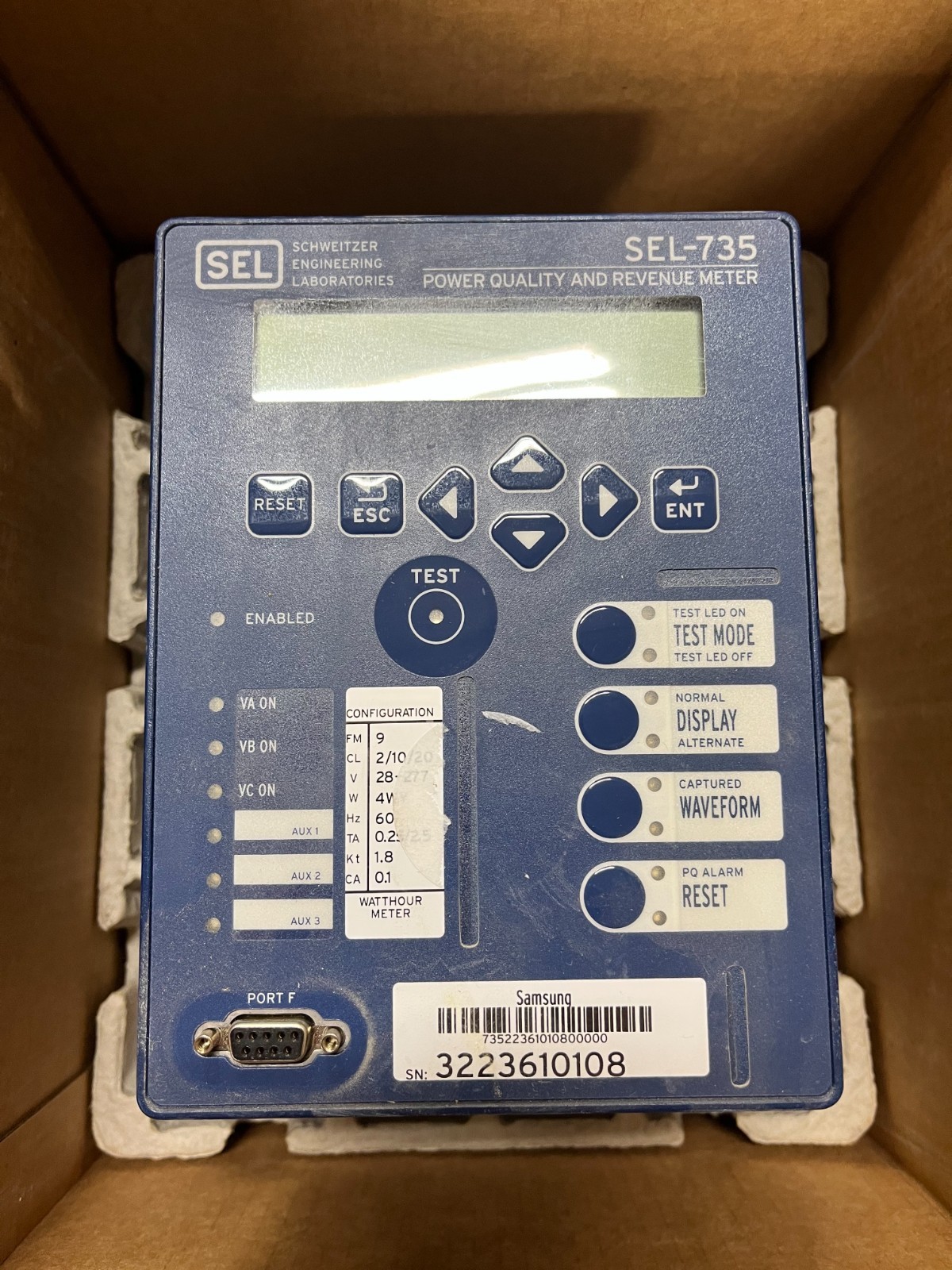 SEL-735 POWER QUALITY AND REVENUE METER 0735BX00944CXXXXXX1601XX NEW OPEN BOX