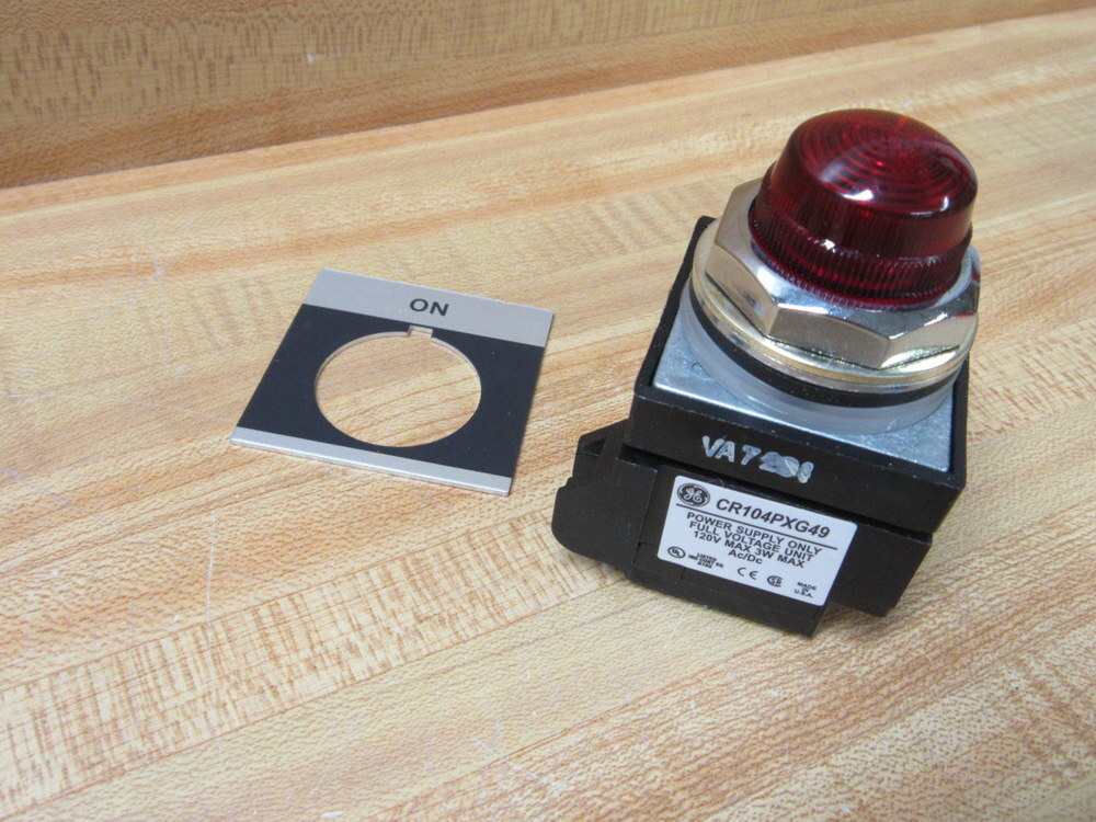 General Electric CR104PLG22RA1 Indicating Light GE W/CR104PXG49