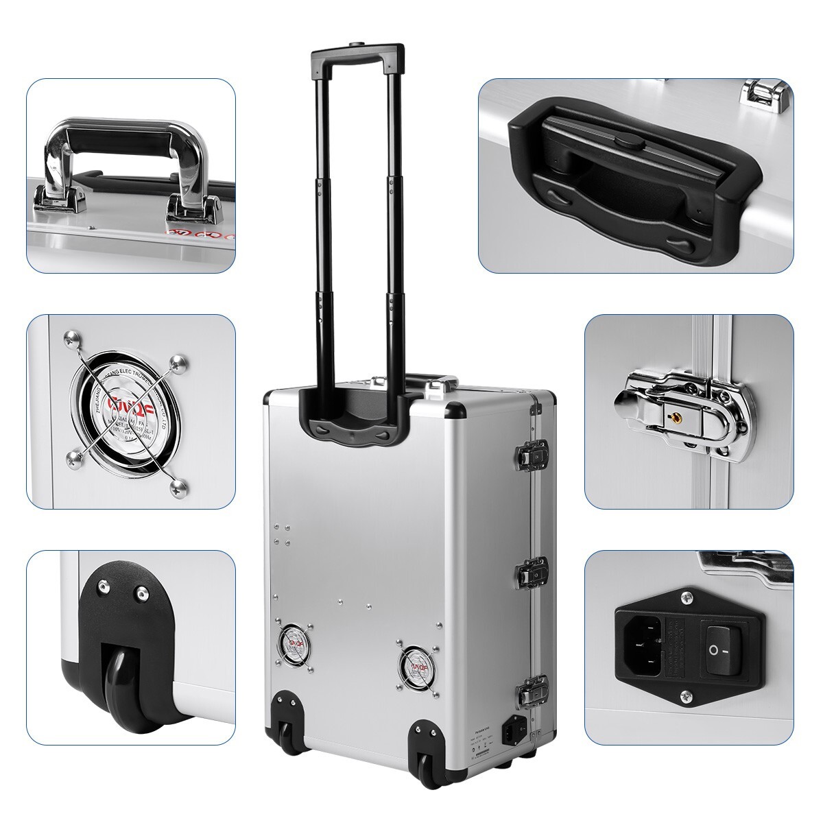 Portable Dental Mobile Delivery Unit System Air Compressor Strong Suction 4Hole
