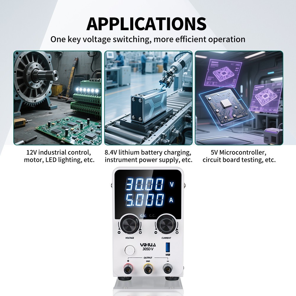 YIHUA 305D-V 180W 30V 5A DC Lab Power Supply Adjustable Voltage Regulator Repair