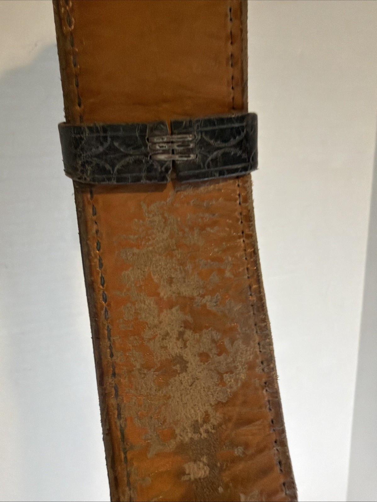 Tex Shoemaker & Sons Basketweave Leather Duty Belt 40” Holster Gun Belt + Buckle