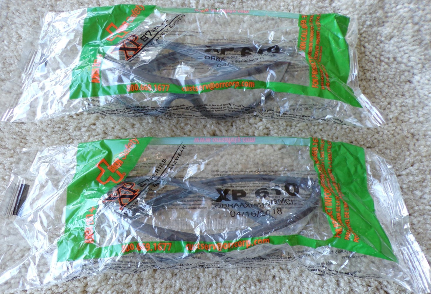 2 pair – ORR Safety Protective Eyewear Glasses XP87 Series XP610 Clear Lens @d5