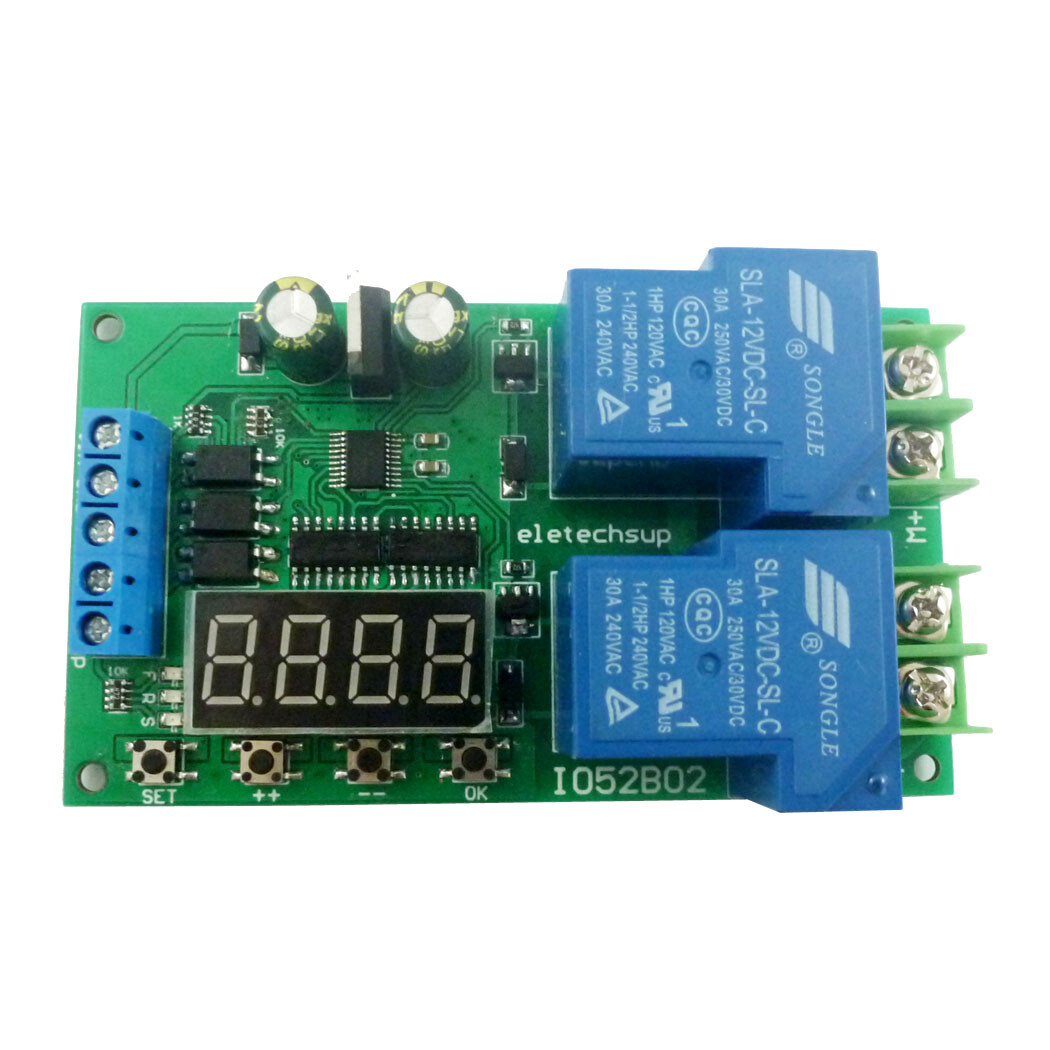 30A12V DC/AC Motor Forward & Reverse Controller 0.1-999.9S Delay Relay Modul