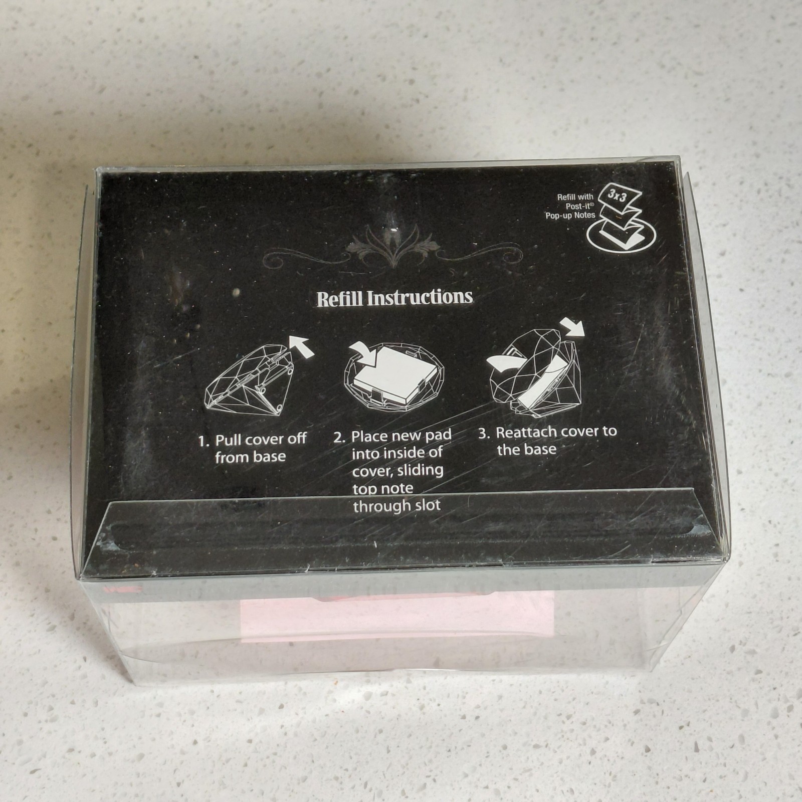 RARE Ruby Red Gem Jewel Shaped Dispenser for 3×3 Post-it Pop-up Notes 2013 NIB