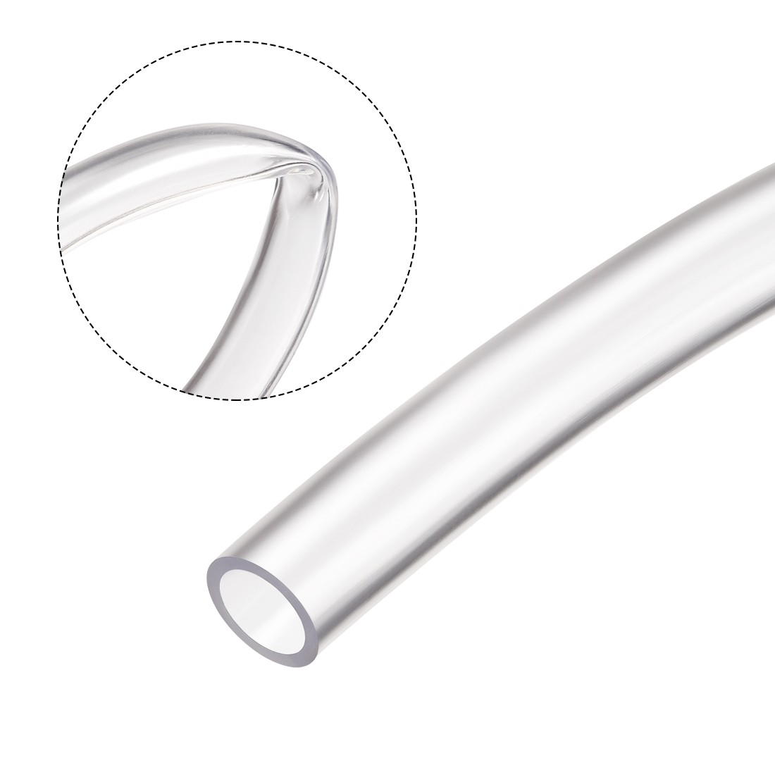 PVC Clear Tubing 8mm ID x 10mm OD 3.28ft Plastic Flexible Hose Tube