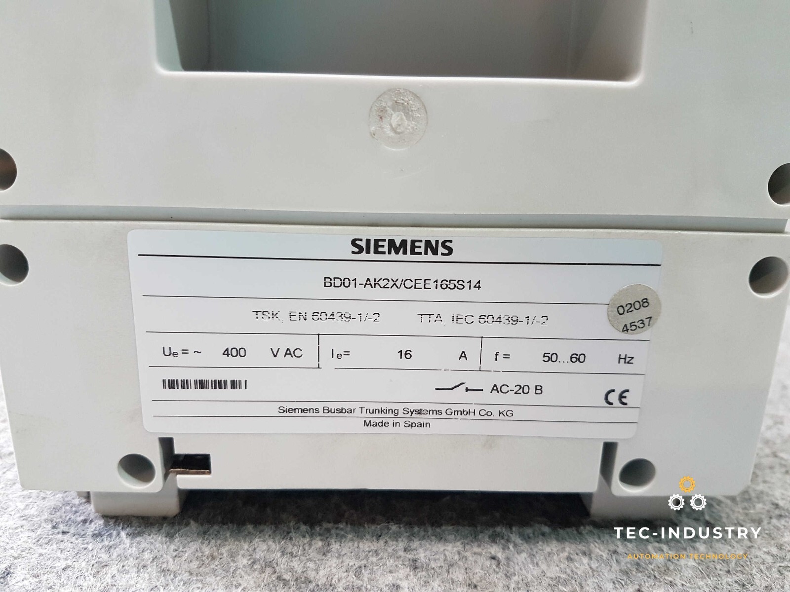 SIEMENS | BD01-AK2X/CEE165S14 | MENNEKES GGJ26 | OUTLET BOX