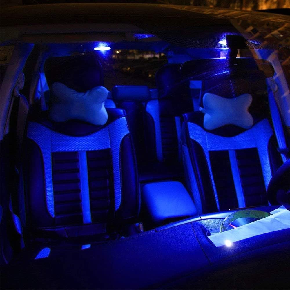 6-Pack 3014 30SMD Blue LEDS BA9 BA9S 53 57 1895 1445 17053 64111 L Color: Blue