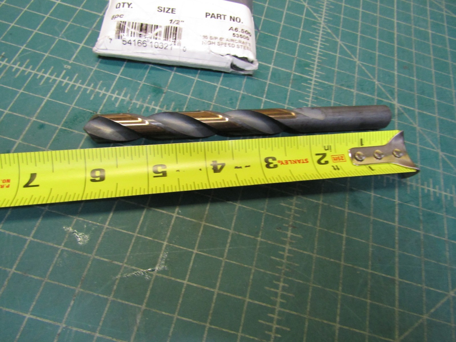 12 – Galaxy TRU-CUT Drill Bit A6.250, 135° S/P 6” Aircraft High Speed Steel. NEW