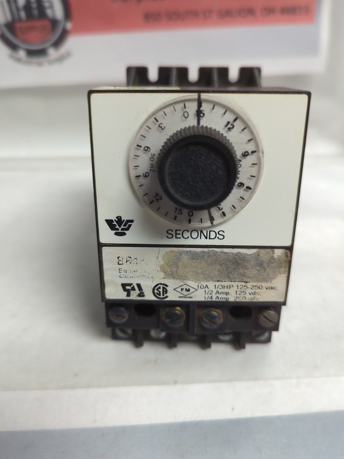 EAGLE SIGNAL,BR13A6,TIME DELAY RELAY 0-15 SECONDS PRE-OWNED