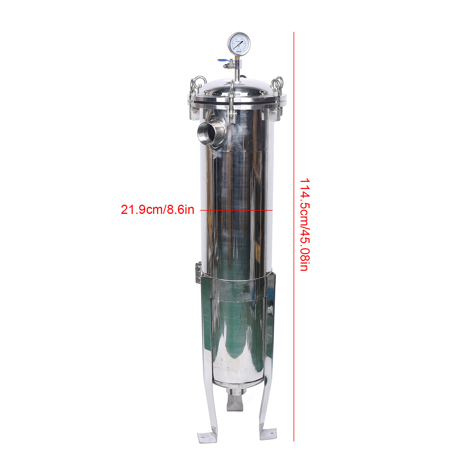 NEW Bag Filter Housing, ES22NA415, Stainless Steel, 2″ NPT, 176 GPM