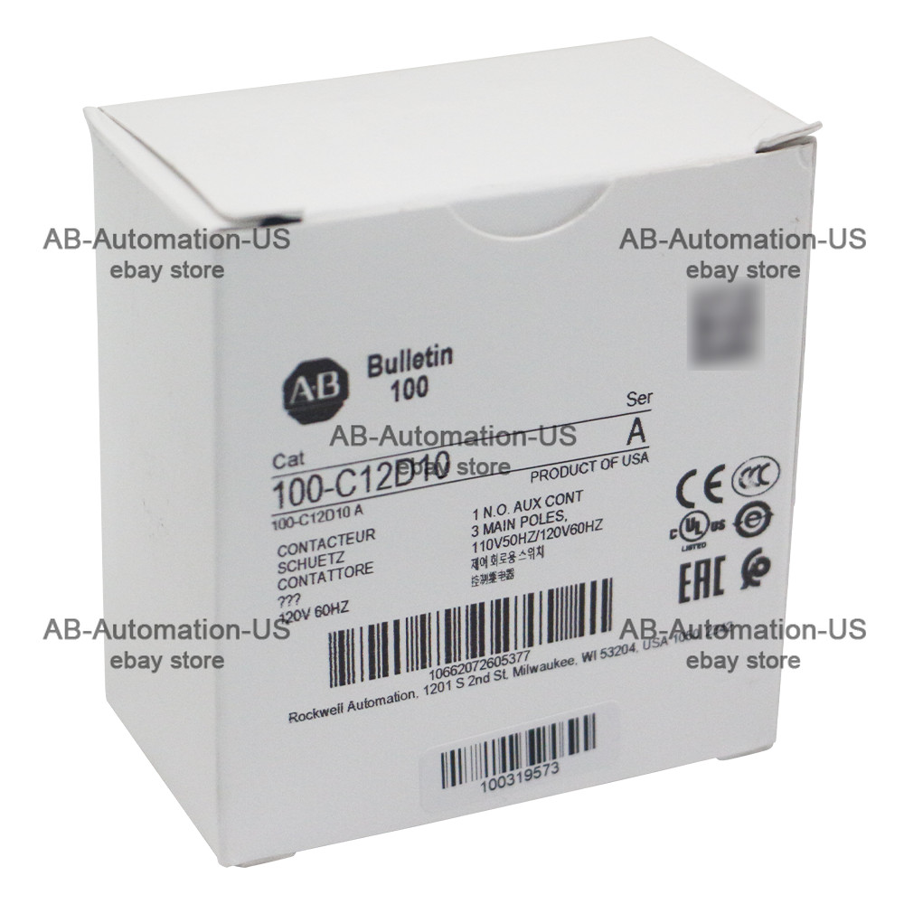 New 100-C12D10 100-C IEC Contactor Screw Terminals Line Side