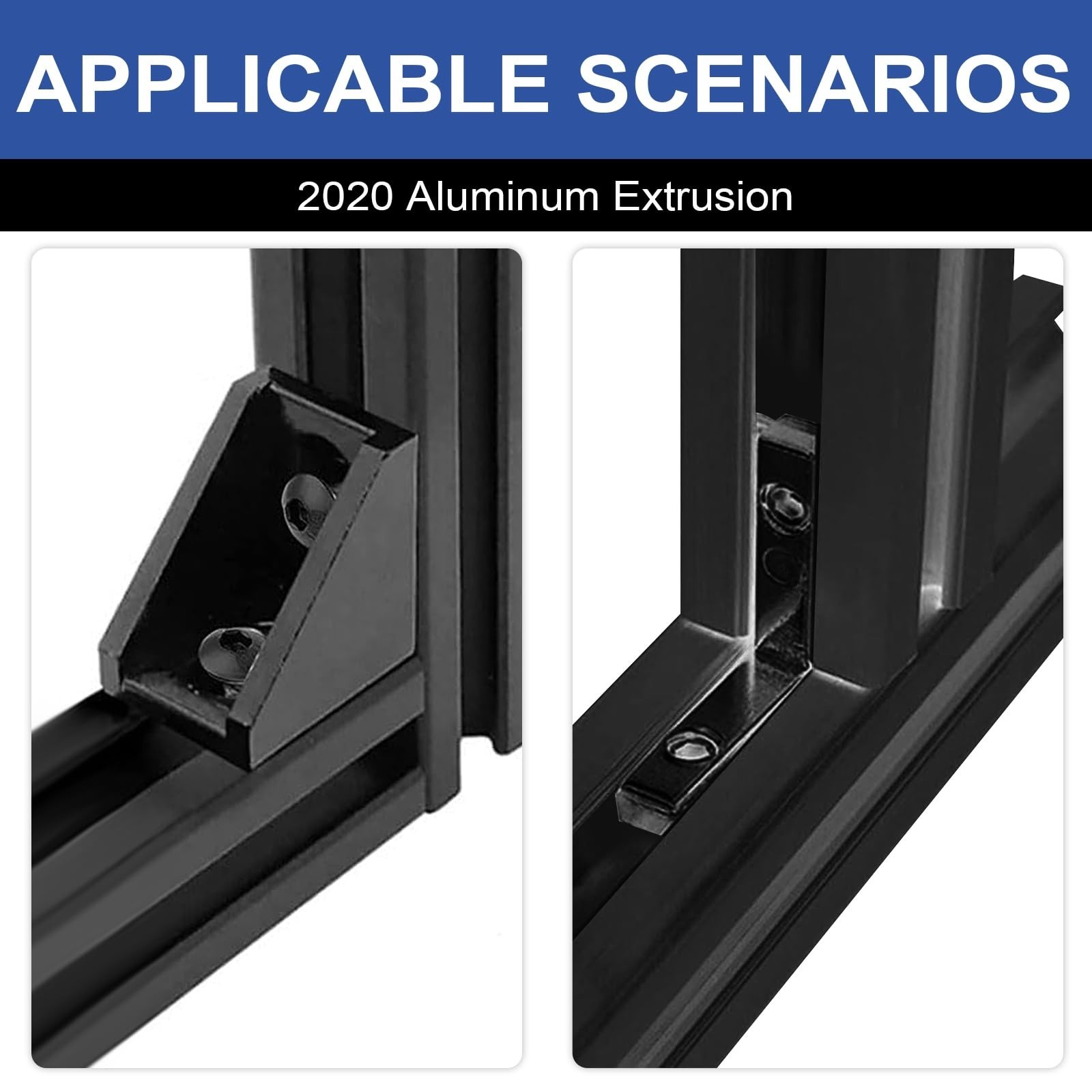 4Pack 2020 Aluminum Extrusion T-Slot 1220mm 48 inch Black Extruded Aluminum P…
