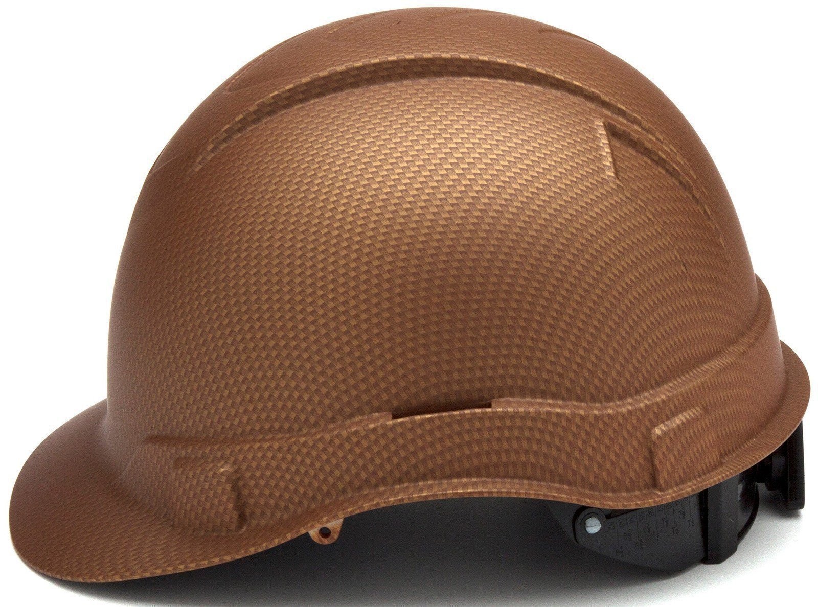 Pyramex Ridgeline Full Brim Hard Hat, 4-Point Ratchet Suspension, Hi-Vis Lime