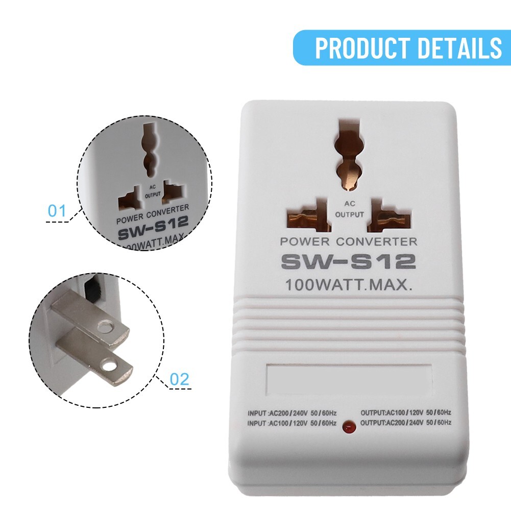 Power Converter Transformers 110V 120V To 220V 55Hz–60Hz AC117V-AC230V