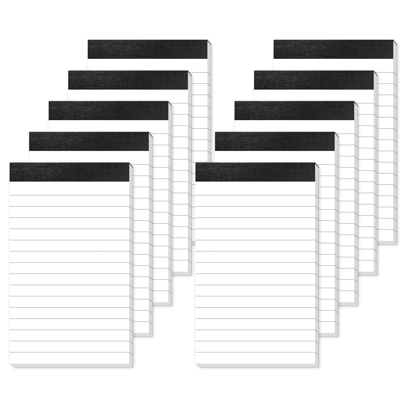 10 Pack Small Note Pads 3×5 Lined Writing 3 x 5 Inch, White