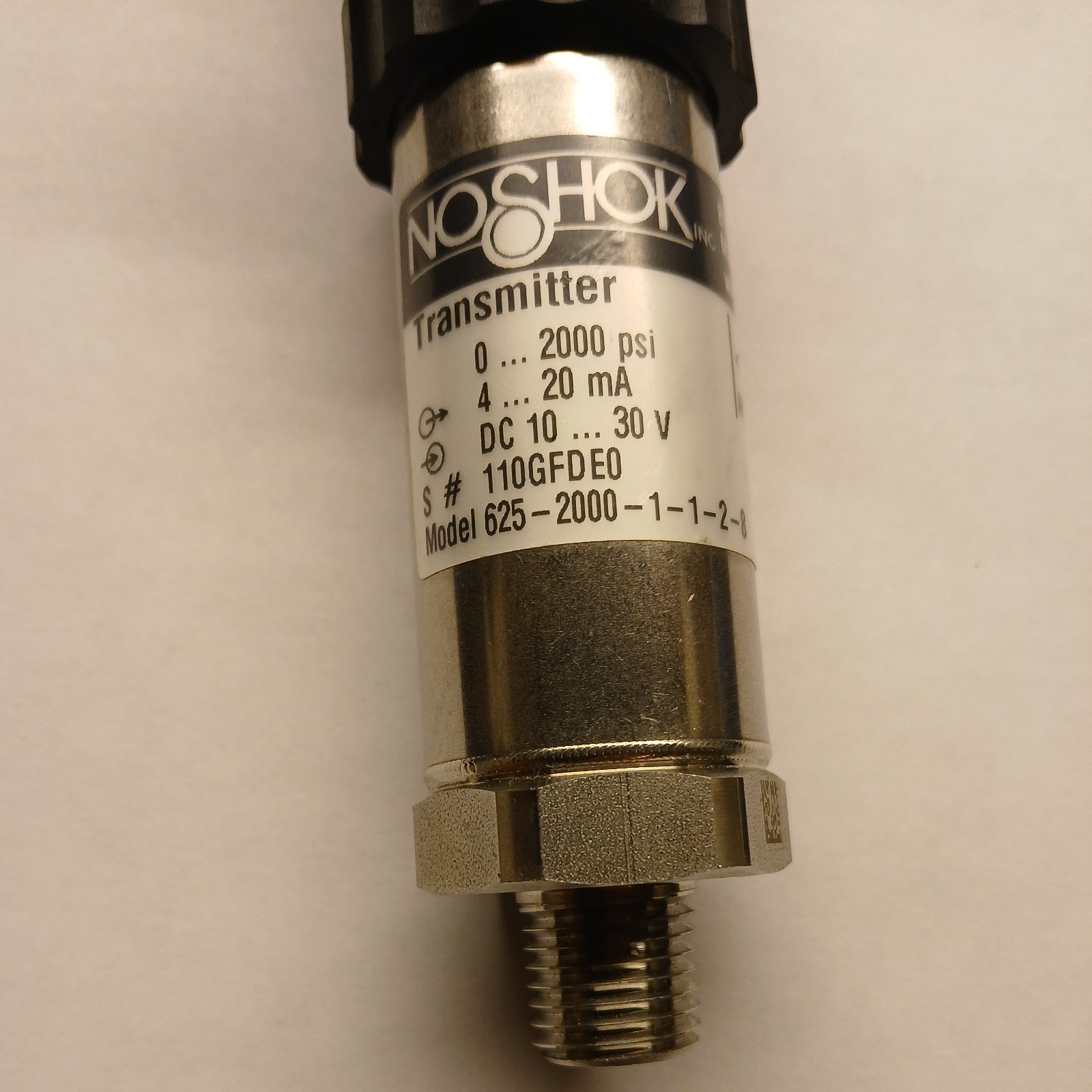 NOSHOK MODEL 625-2000-1-1-2-8 TRANSMITTER – NIB 2000psi #110GFDE0 Pressure Trans