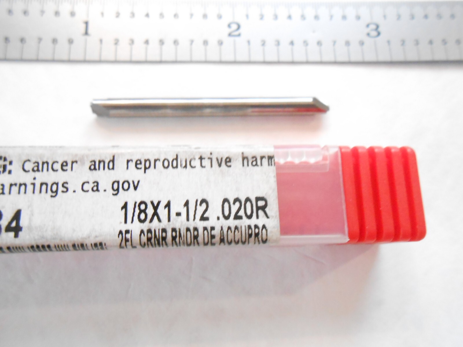 NEW ACCUPRO USA .020″ RADIUS X 1-1/2″ L 2FL D.E. CARBIDE CORNER ROUNDING ENDMILL