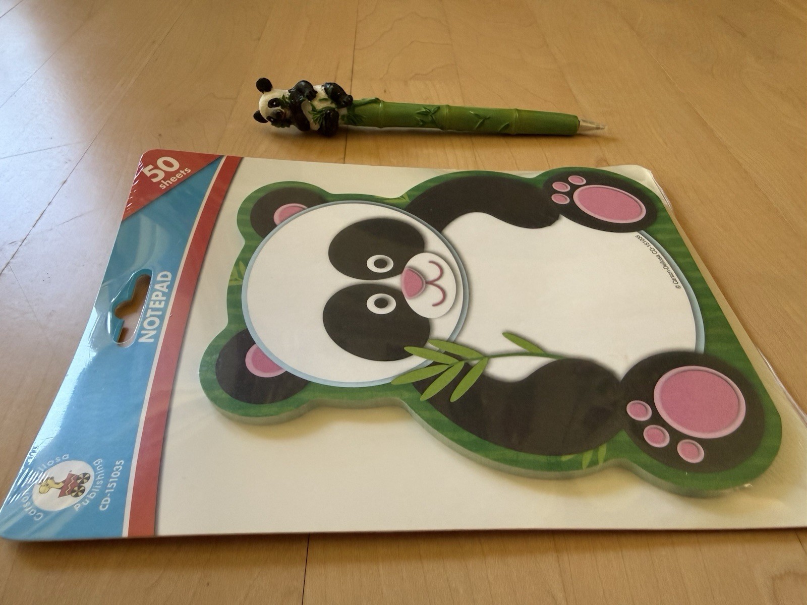 Panda Notepad & Vtg Panda Pen