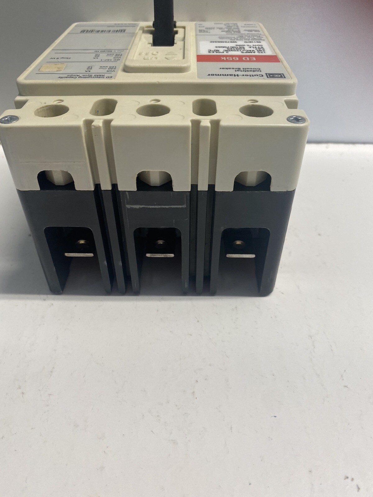 Cutler Hammer ED3125 125 Amp 240 VAC 3 Pole 65K Circuit Breaker Warranty ⚡️⚡️