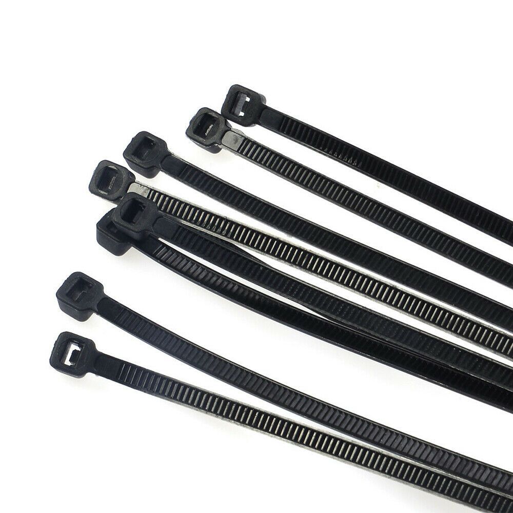 8″ Nylon Zip Ties 1000 PCS 30 LBS UV Resistant Waterproof Black Cable Wire Wrap