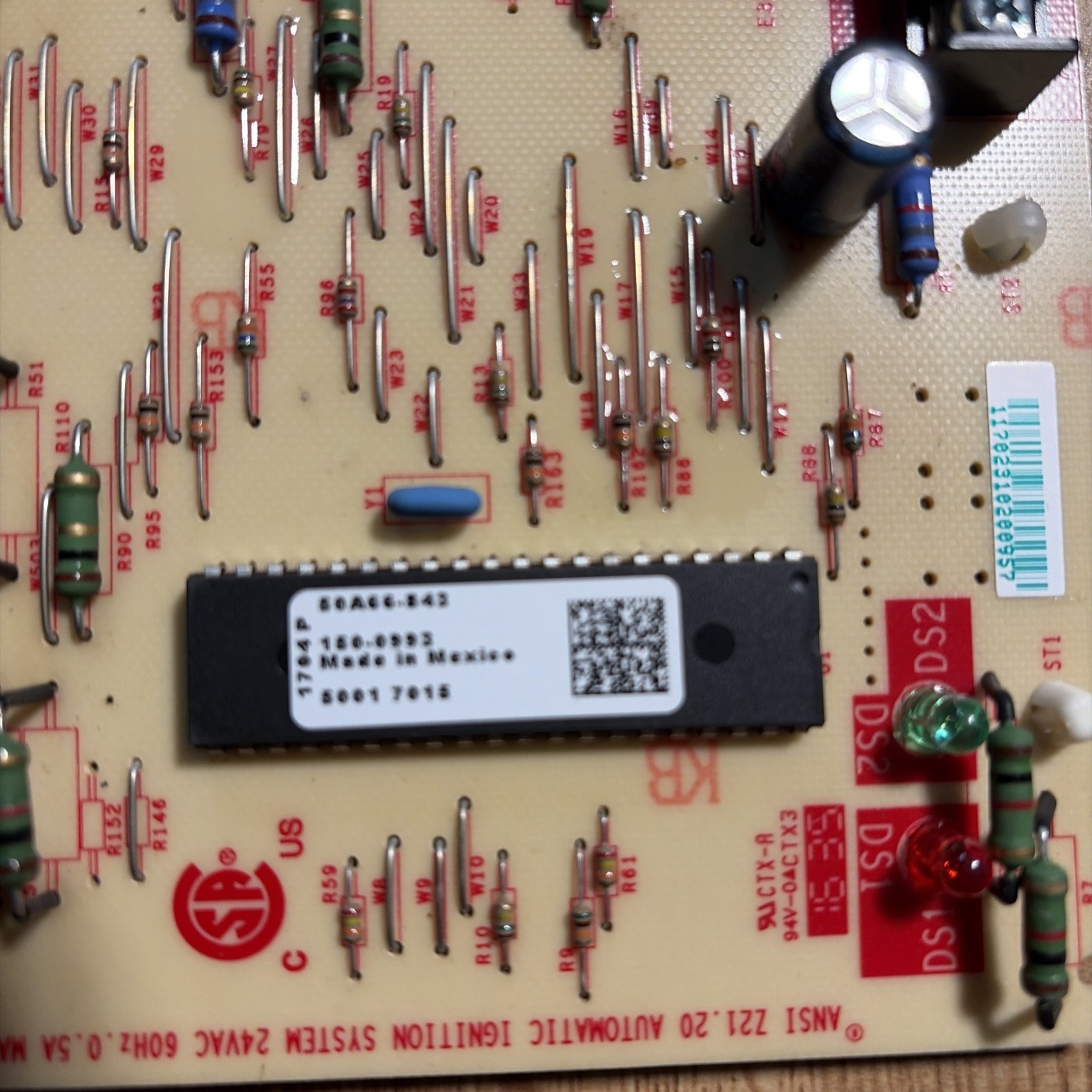 White Rodgers Emerson Furnace Control Circuit Board 50A66-843 150-0993